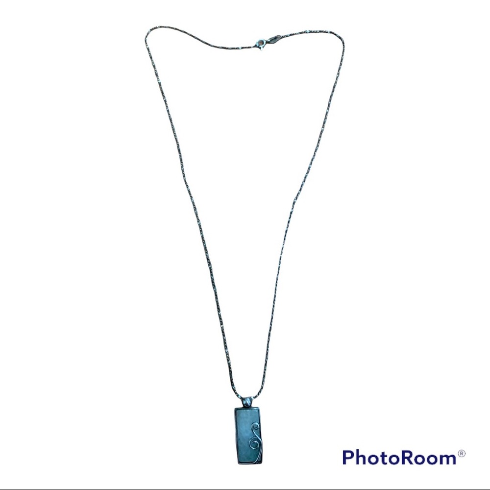 Glass and Silver Necklace